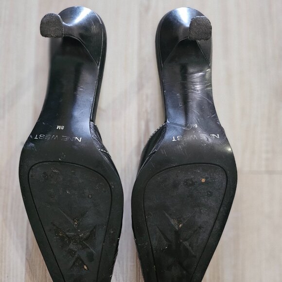 Nine West Black Mule Heels - Size 8 - Picture 4 of 8